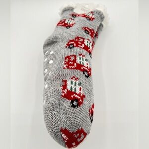 Classic Red Truck Slipper Socks NWT